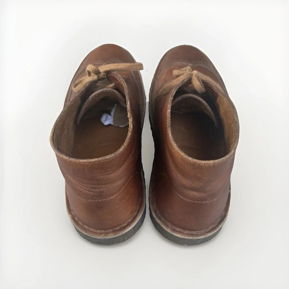 Clarks Original Desert Boot Brown Beeswax Leather Wingtip Chukka Crepe Sole M8